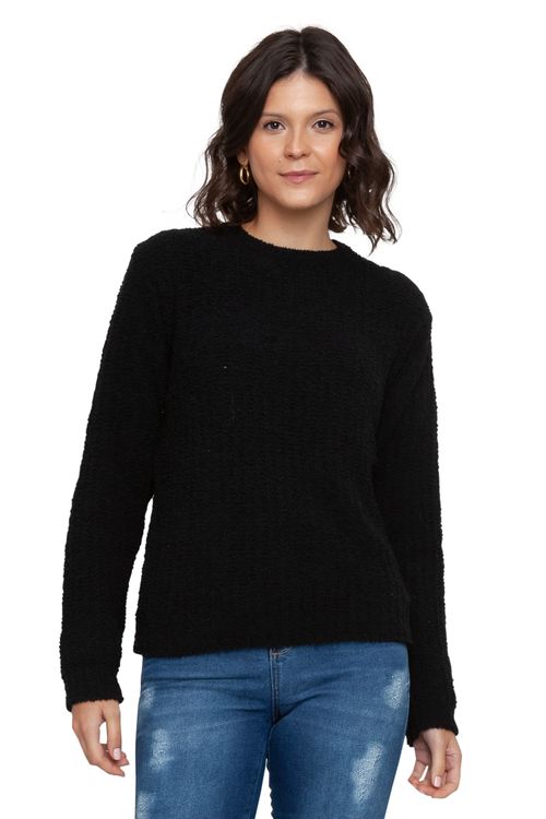 Suéter Feminino em Chenille Preto