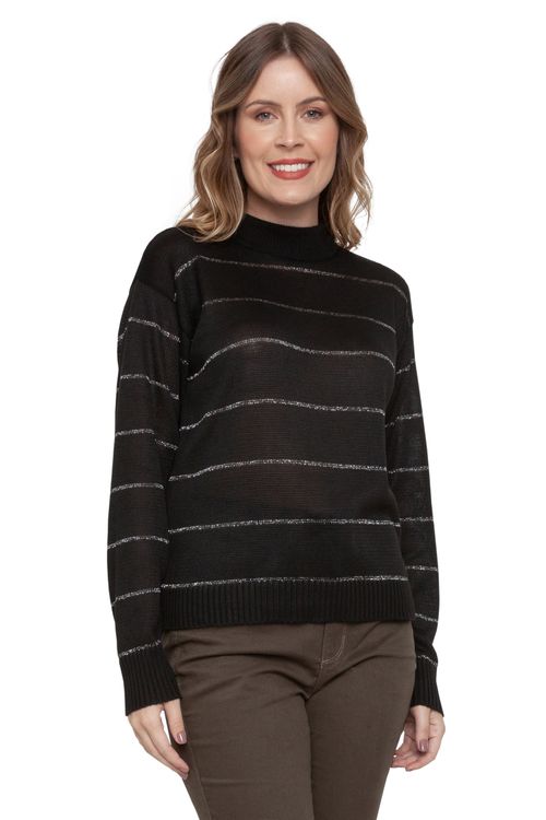 Suéter Feminino Tricot Preto