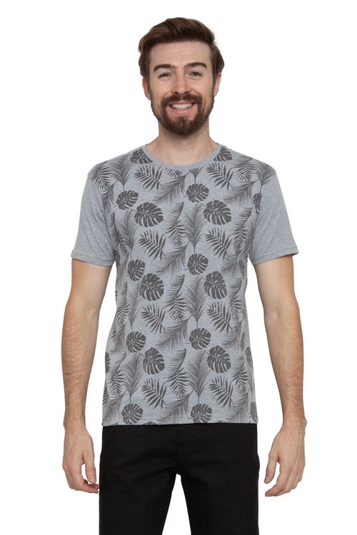 Camiseta Masculina Folhagens Mescla