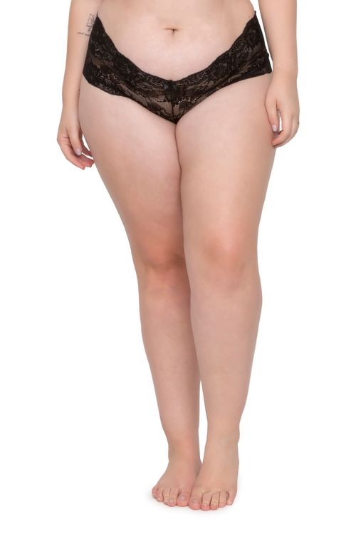 Calcinha Feminina Caleçon Preta Feita Pra Mim