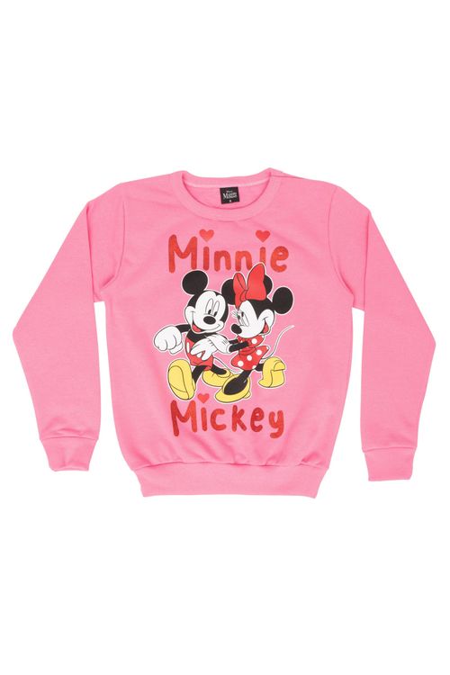 Blusão Infantil 4 a 10 Anos Feminino Minnie Rosa