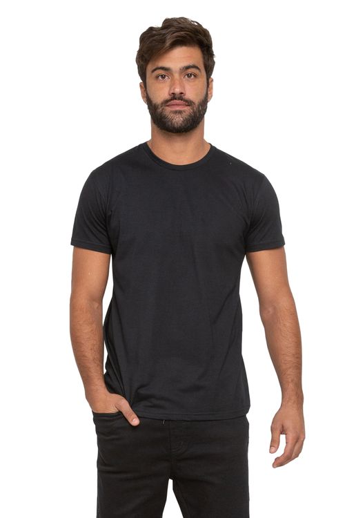 Camiseta Masculina Premium Lisa Preta