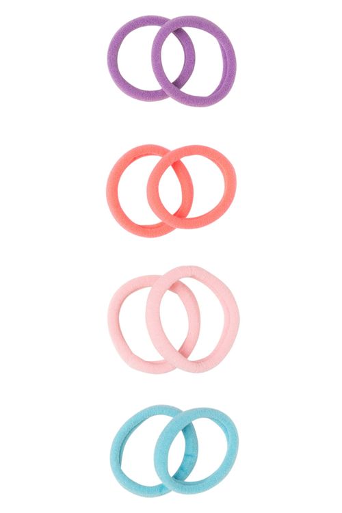 Kit 8 Elásticos para Cabelo Multicor