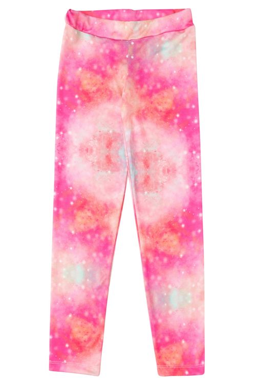 Calça Legging Juvenil Tam 10 a 16 Tie-Dye Rosa