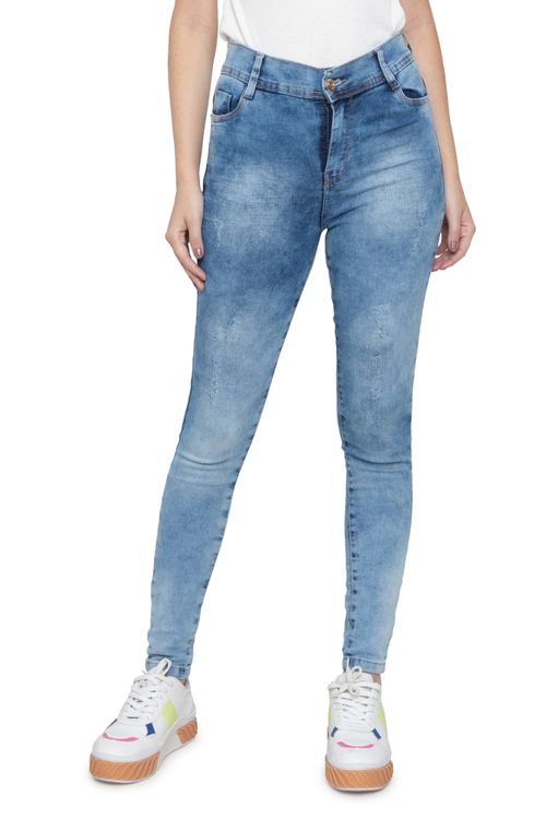 Calça Feminina Jeans Médio Skinny