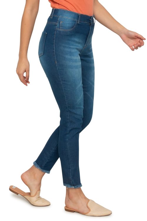Calça Jeans Feminina Skinny Escura