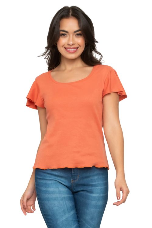 Blusa Feminina Casual em Ribana Terra