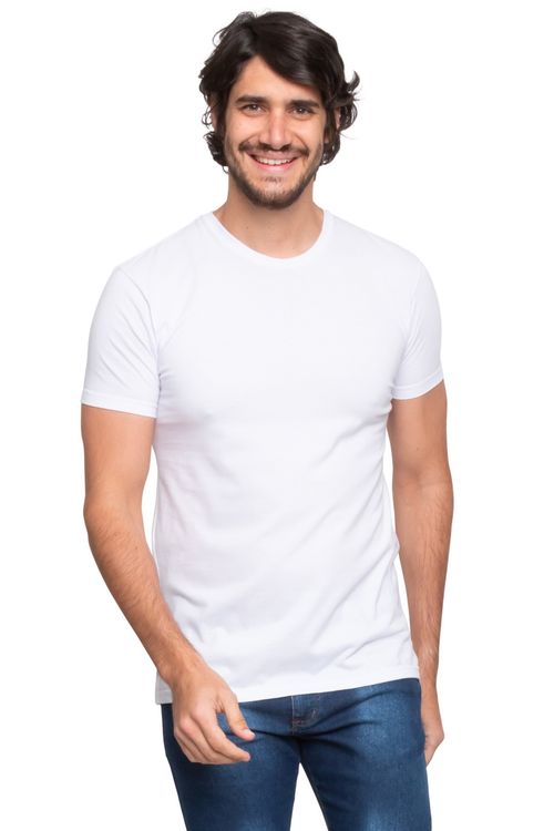 Camiseta Básica Masculina Casual Branca
