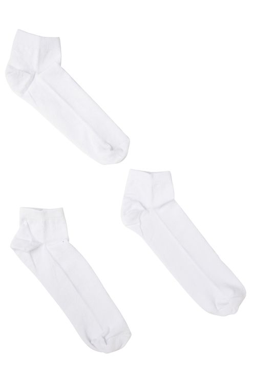 Kit 3 Pares de Meias Masculinas Cano Curto Brancas