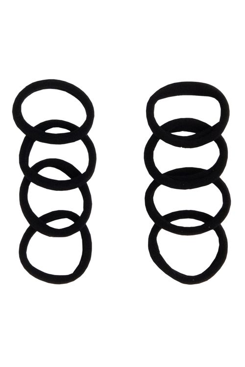 Kit 8 Elásticos para Cabelo Pretos