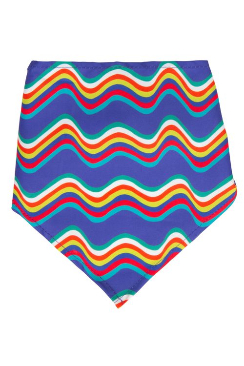 Bandana Pet Tam U Estampa Listras Azul