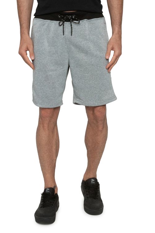 Bermuda Masculina Fleece Moletom Cinza