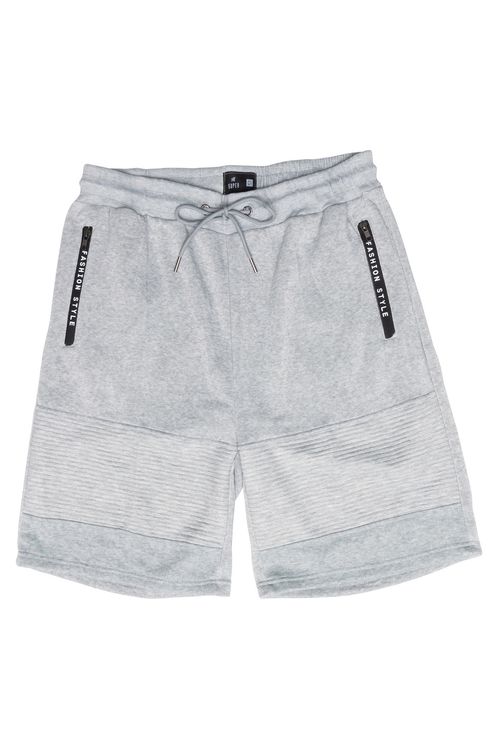Bermuda Masculina Fleece Moletom Cinza Claro