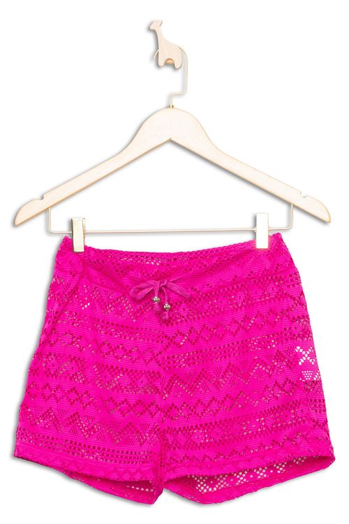Shorts Juvenil em Laise Pink Tam 10 a 16