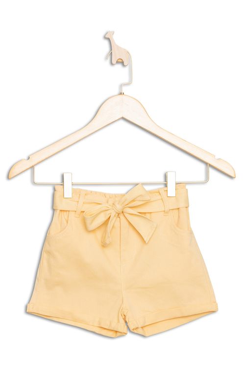 Shorts Infantil Feminino Sarja Bege Tam 4 a 8