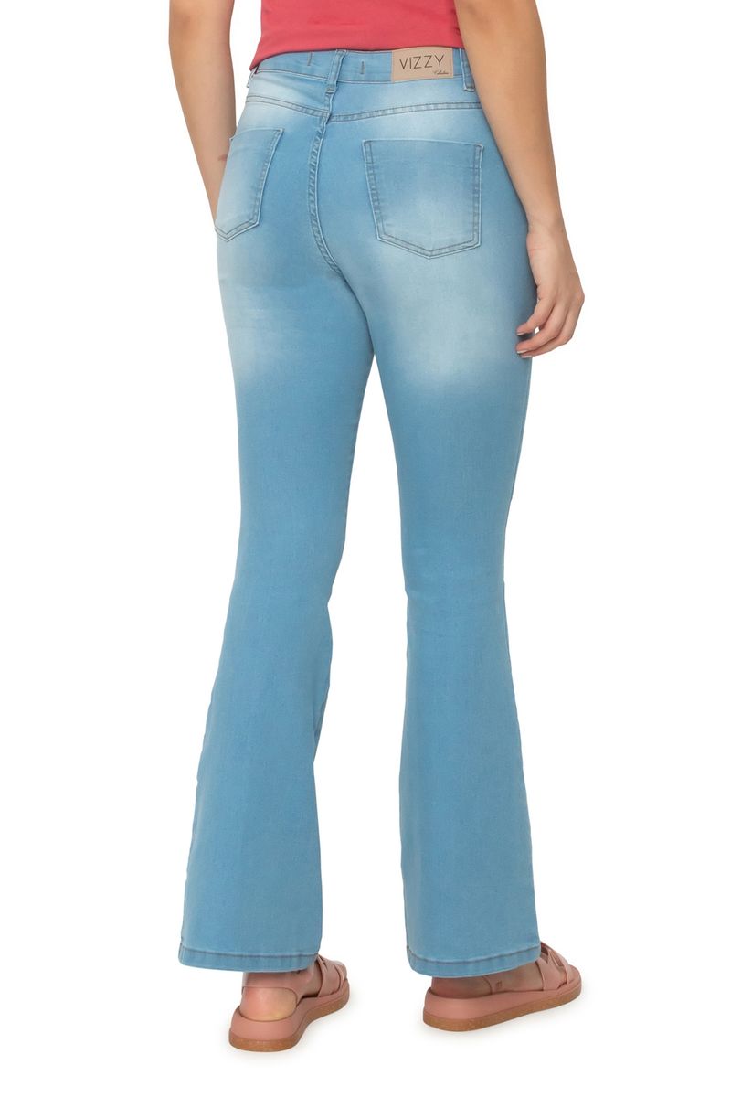 Calça Jeans Feminina Flare Vizzy Preta