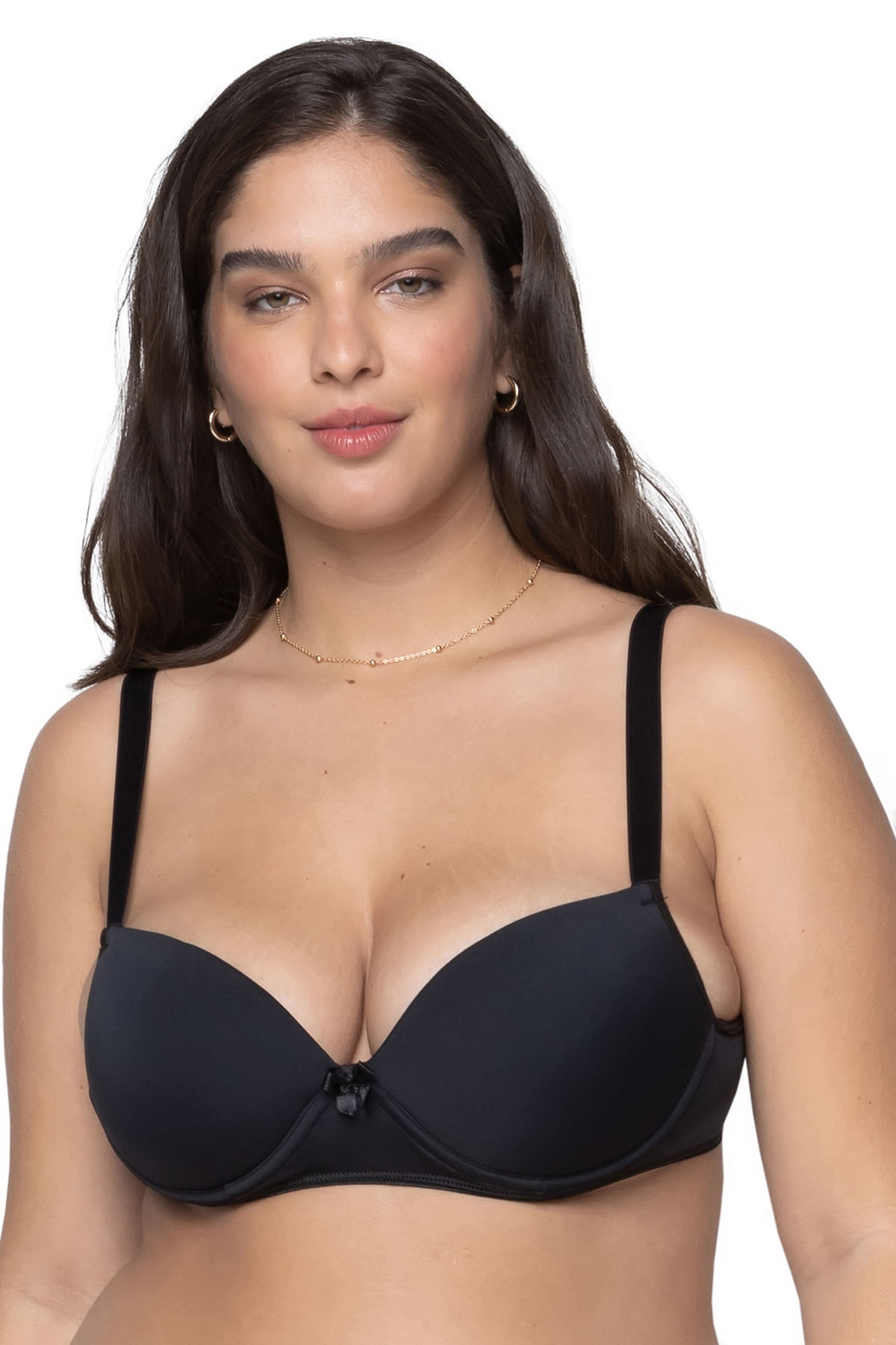 Freya Sutiã feminino com aro e decote profundo Loveland, Preto, 30H