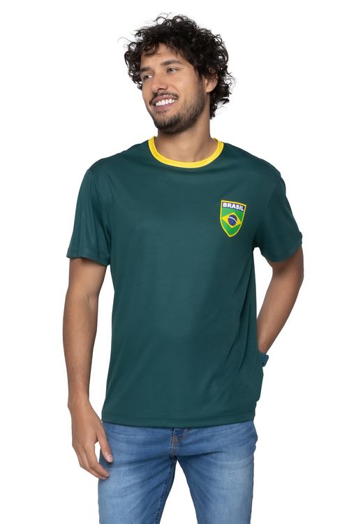 Camiseta Masculina Brasil Verde