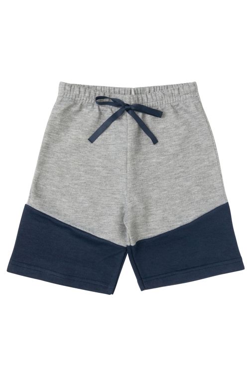 Bermuda Infantil Masculina Gamer Cinza e Azul  Tam 4 a 8