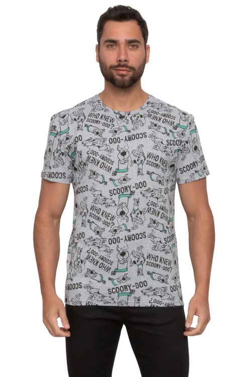 Camiseta Masculina Estampa Scooby-Doo Mescla