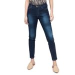 Calca-Feminina-Skinny-com-Friso-Jeans-Escuro