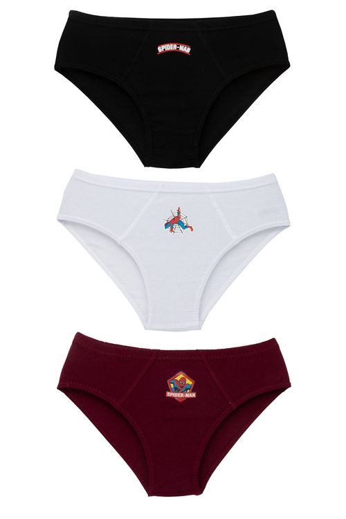 Kit 3 Cuecas Infantis Spider Man Sortidas Tam 8