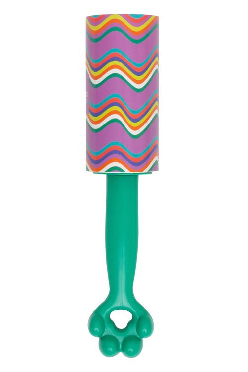 Rolo Adesivo Removedor de Pelos Listrado Verde