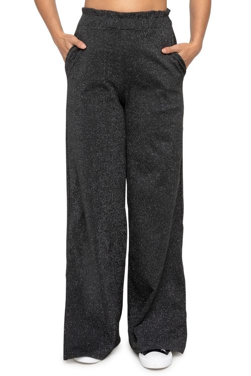 Calça Feminina Pantalona em Lurex