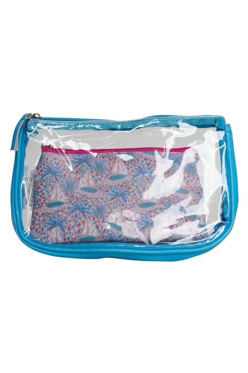 Kit 2 Necessaires Transparente e Estampada
