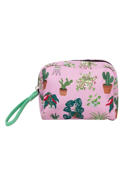 Necessaire com Estampa Cactos Rosa