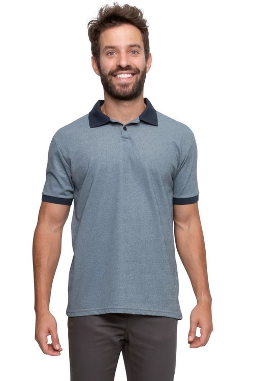 Polo Masculina Casual Azul