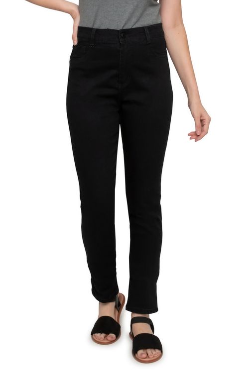 Calça Feminina Cigarrete Jeans Preto