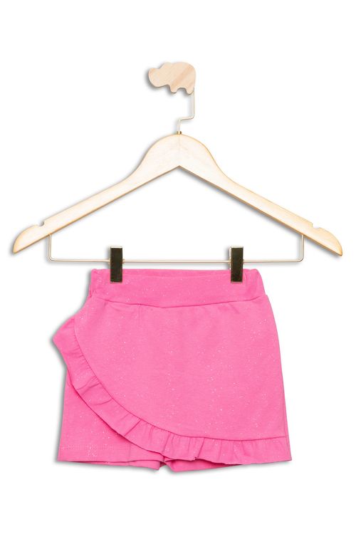 Shorts Saia Juvenil Rosa Médio Tam 10 a 16