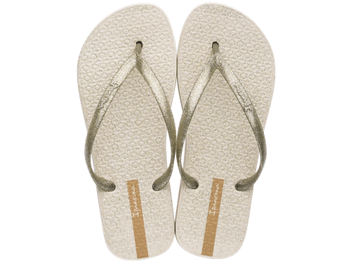 Chinelo Feminino Ipanema Glitter Bege