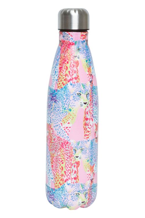 Garrafa de Alumínio com Estampa de Onça Rosa