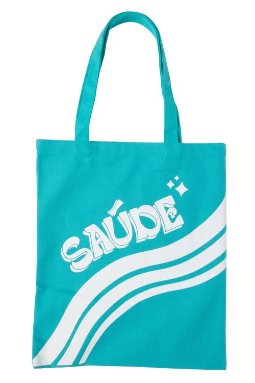Bolsa Ecobag com Estampa Saúde Turquesa