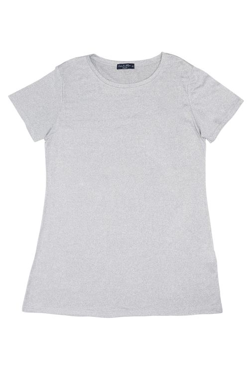 Blusa Alongada Feminina Feita Pra Mim Mescla Claro