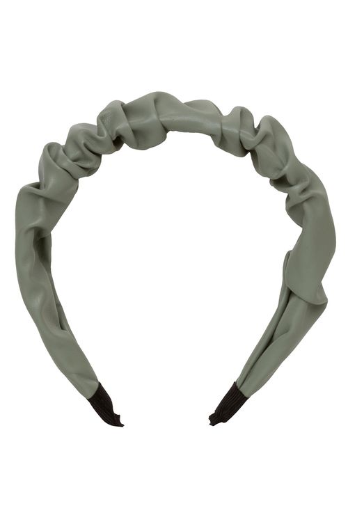 Tiara Feminina Verde Militar Franzida