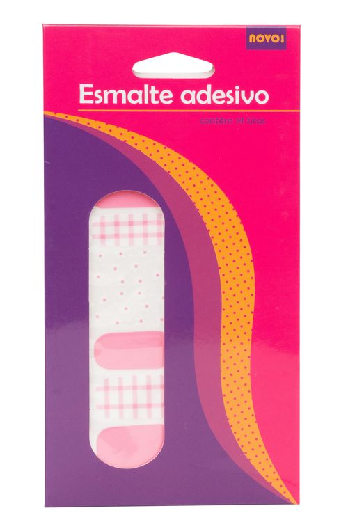 Esmalte Adesivo Xadrez Rosa