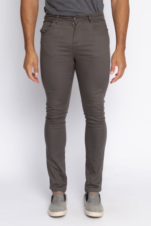 Calça Skinny Masculina Chumbo