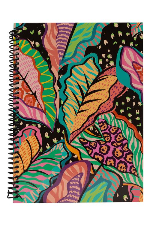 Caderno Capa Dura Universitário Folhagem