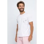 Camiseta-Masculina-Casual-Bolso-Estampado-Branca