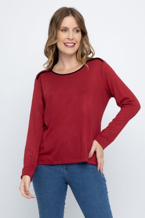 Blusa Feminina City Viscolycra Vinho