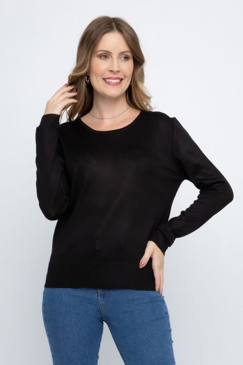 Suéter Feminino Básico Preto
