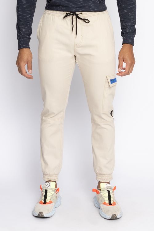 Calça Masculina Jogger Sarja Areia