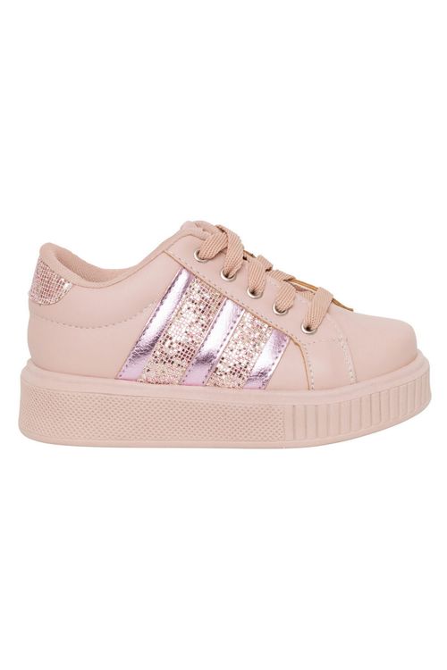 Tênis Infantil Casual Rosa Claro