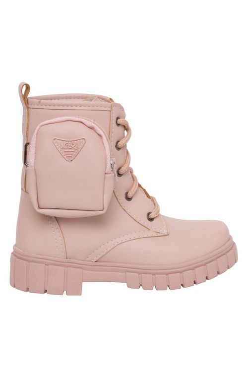 Bota Infantil Coturno com Mini Bag Rose