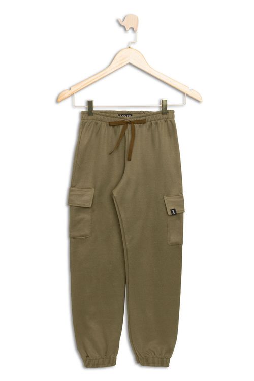Calça Cargo Juvenil Lisa Verde Militar Tam 10 a 16