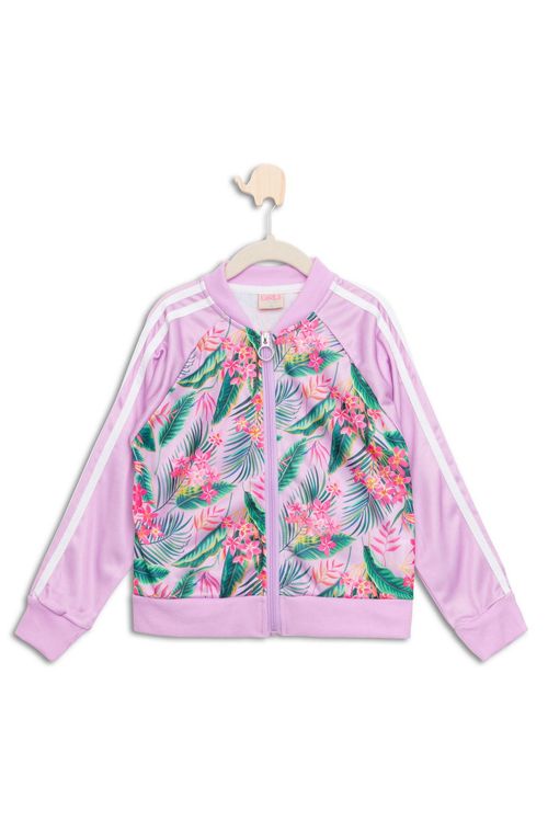 Blusão Infantil com Estampa Floral Rosa Tam 4 a 8