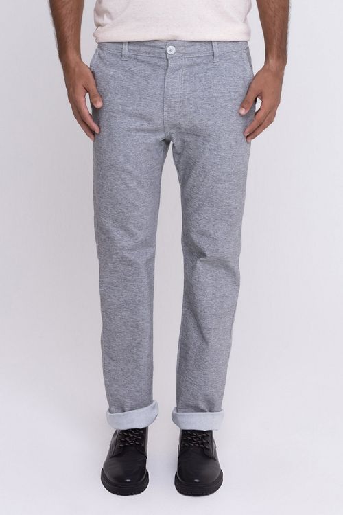 Calça Slim Masculina Chino Chumbo